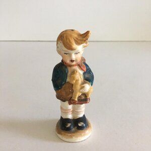1940s Vintage Little Boy Figurine - Ceramic Salt Shaker, Retro Decor